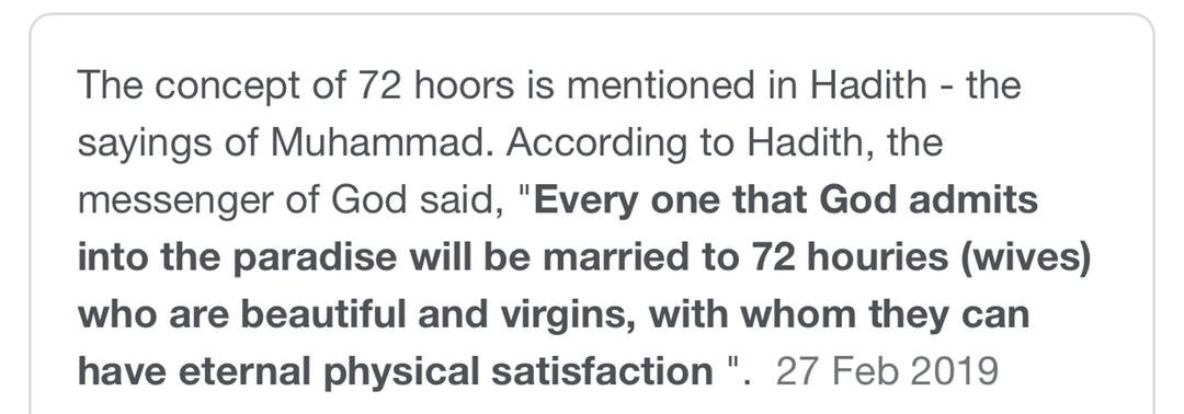 he_is_not_rude's tweet photo. Islam promises 72 virgins in their heaven 
These virgins will not even menstruate or anything 

Always available for sex

No wonder they are pulling such a crowd 🌝#TwoSure #FixTheCountry https://t.co/Bah1vmBddv