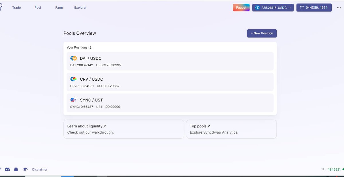 bityang1884's tweet photo. It's fast, it's great
@syncswap
#L222 #zkSync #Layer2 #ZKRollup #testnet #Ethereum #DeFi https://t.co/pxeHX6y5Ib