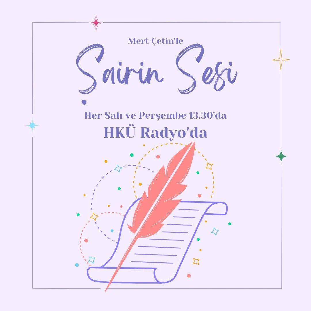 HKÜ Radyodan yeni 2 program daha 📻🎙️🎵
Özel Eğitim Öğrenci Topluluğu tarafından hazırlanan "Özel Eğitime Dair" yakında sizlerle... 
Her Salı - Perşembe 13.30'da ise; "Şairin Sesi", programı başlıyor 📢 Her iki programı da 106.8 frekansından ya da online olarak dinleyebilirsiniz.