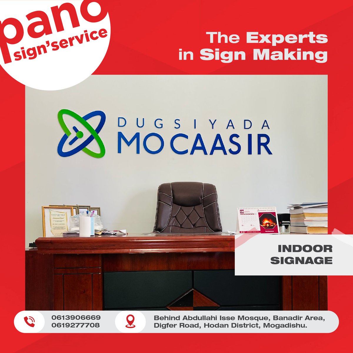 𝐏𝐕𝐂 𝟑𝐃 𝐋𝐞𝐭𝐭𝐞𝐫𝐢𝐧𝐠 waxaan u sameynnay macaamiisha sawirrada hoose ka muuqda. Waa u muhiim ganacsigaaga bilicdiisa gaar ahaan gudaha goobtaada ganacsi.

📍PANO Mogadishu
📱 0613906669 / 0619277708
📧 mogadishu@pano-group.com

#Pano #PANOMogadishu #ExpertsinSignMaking