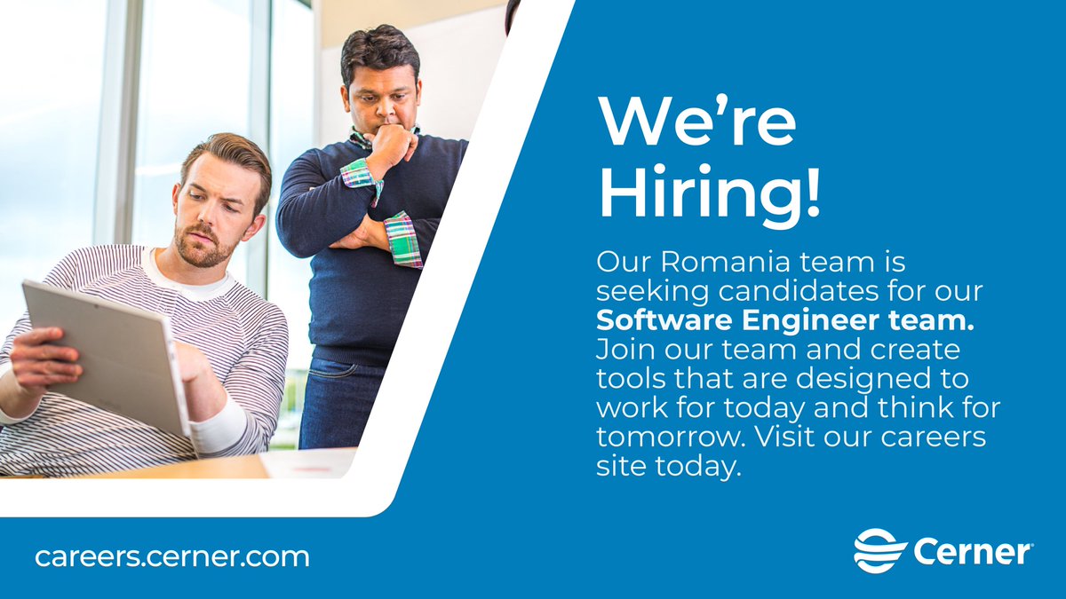 Our technologies connect people and systems, and our wide range of services support the clinical, financial and operational needs of organizations of every size. Visit our careers site to see all of our openings in Romania and remote. careers.cerner.com/job/87224BR