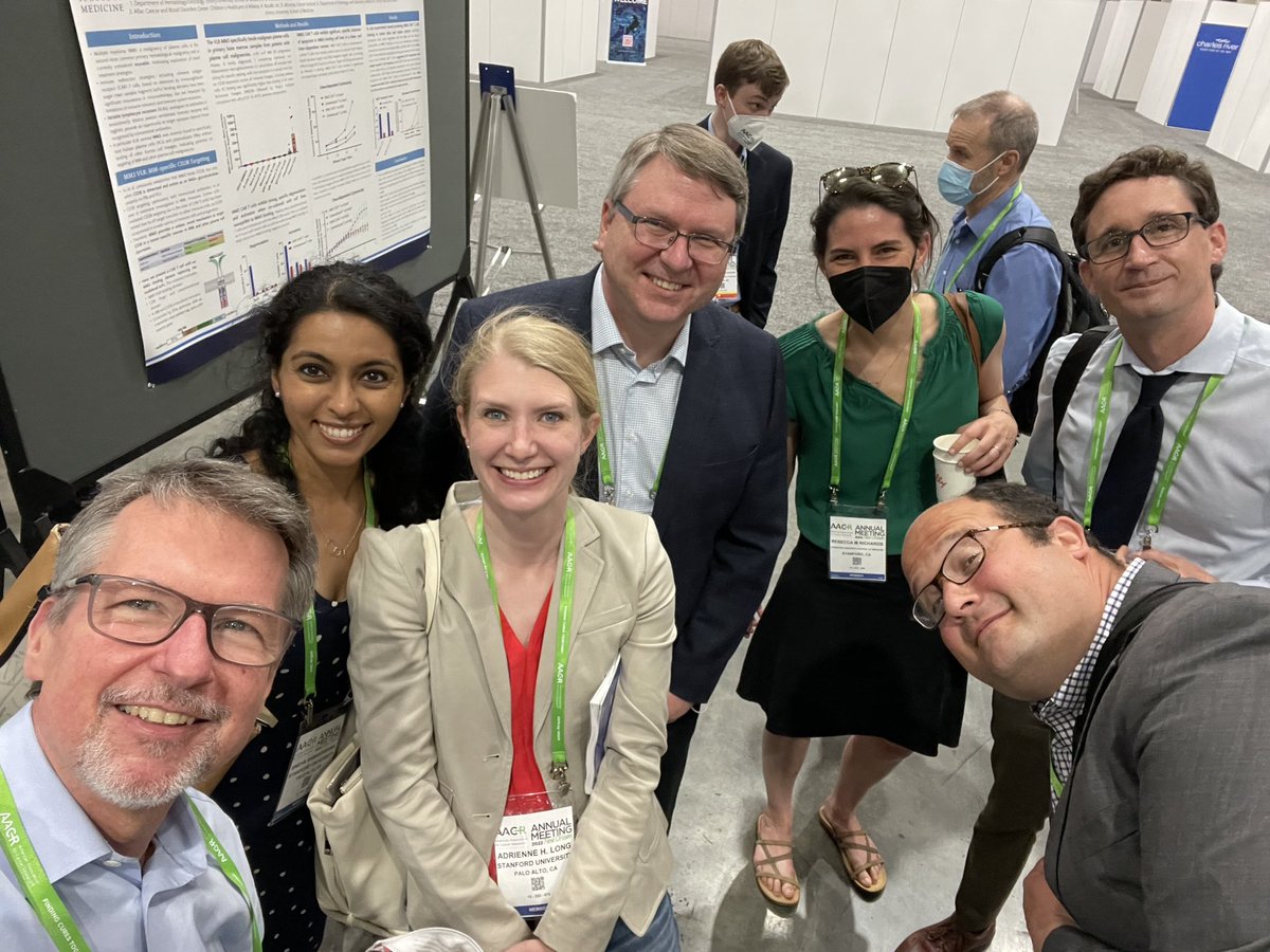 So fun to see one another and share the fun science and new breakthroughs in each of our labs #AACR22 #postersession @seattlechildren