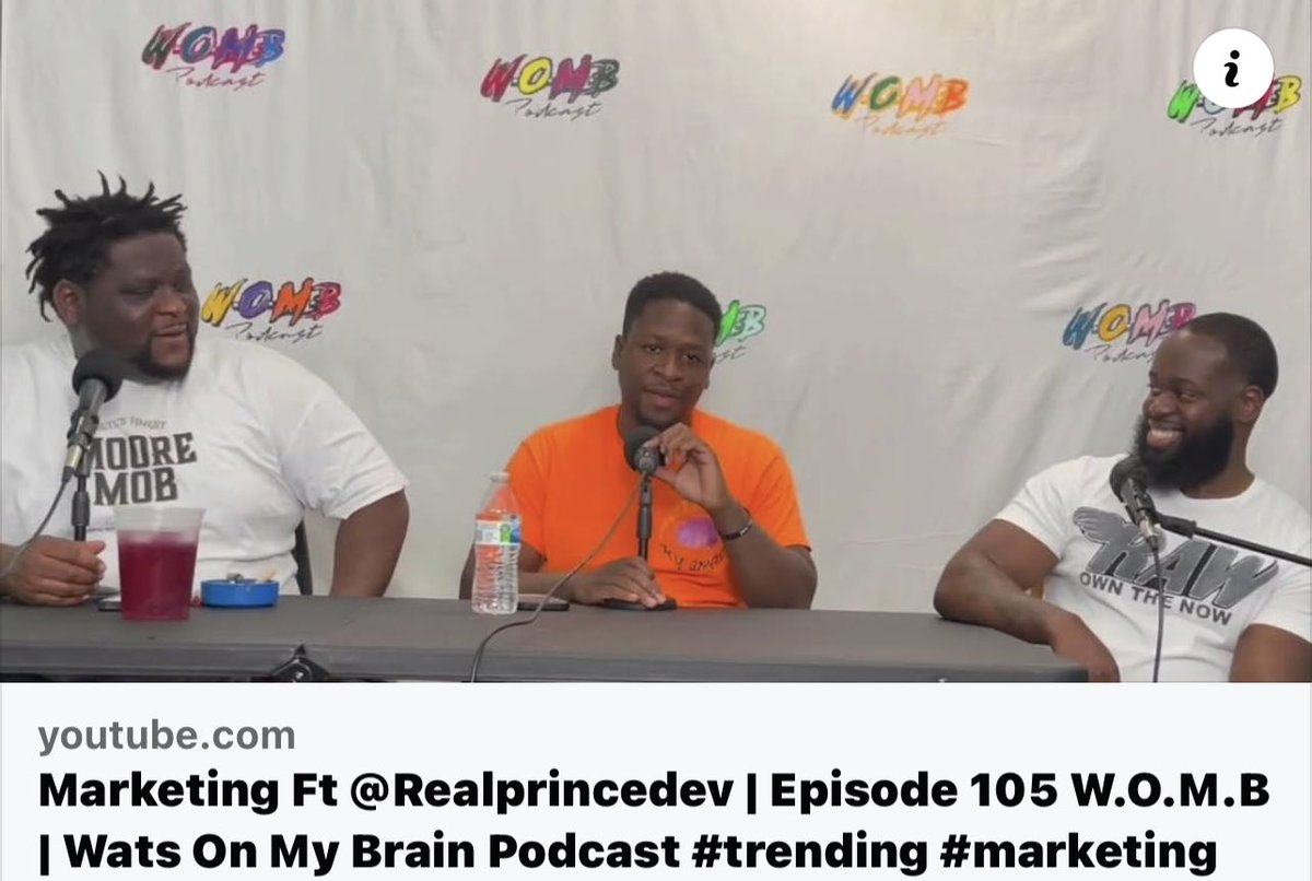 WatsBrain's tweet photo. Marketing Ft @Realprincedev @ComedianWatts @Acatlast  | Episode 105 W.O.M.B | Wats On My Brain Podcast #trending #marketing #watsonmybrain #watsonmybrainpodcast #podcast #explorepage #tiktok #instagram #YouTube #contentmarketing #NewVideo 
https://t.co/mdIitDtGzl https://t.co/y6nLbYkV1U