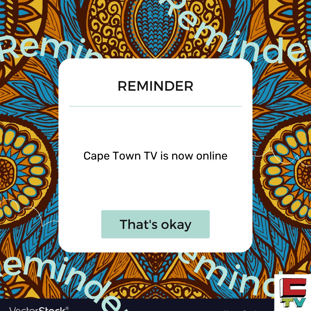 This is your friendly reminder! We're now Online! Tell everyone that Cape Town TV now has its own OTT platform. 
That means you can watch your favorite shows from your phone, laptop or tablet. 
capetowntv.org