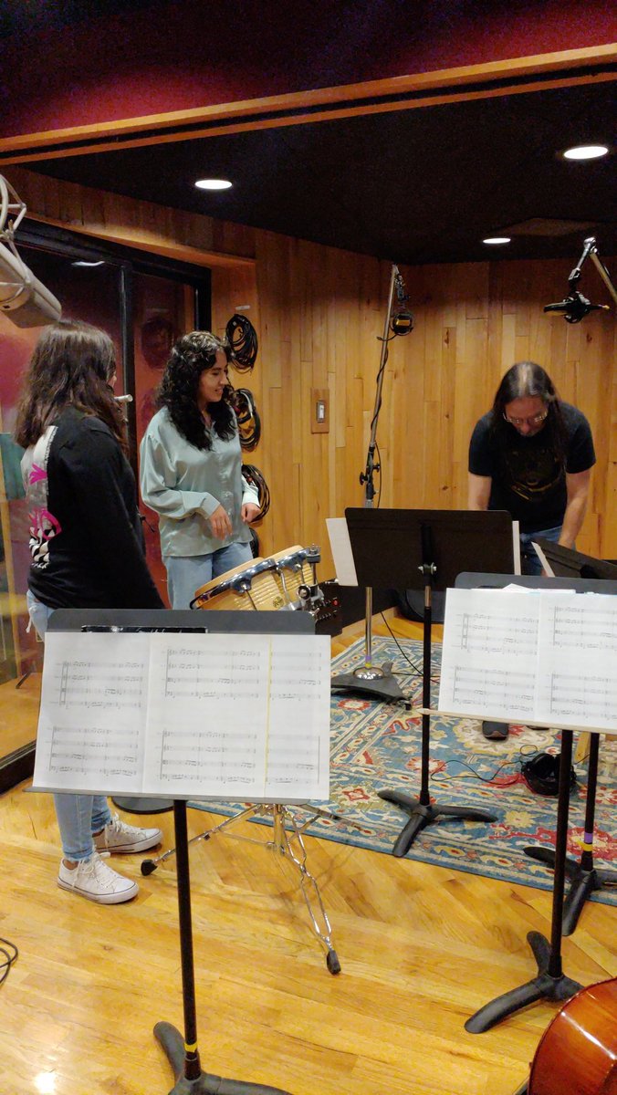 Our advanced string trio went to Star City Studio over the weekend to record original compositions for our project -  #ReflectionsOnResilience supported by #CarnegieHallPlayUSA! Thank you to #SugundoBarrio site Teaching Artist Paloma Saenz for making this happen!