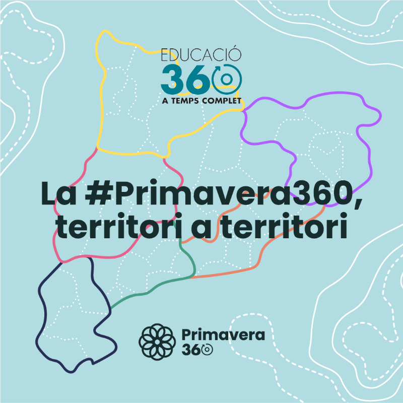 educacio360's tweet photo. 🌼 #Primavera360 | Territori a territori 🌐

A més  d’una trentena de pobles, barris i ciutats de Catalunya s’han organitzat un centenar d’activitats molt diverses per experimentar i reflexionar sobre les iniciatives 360. 

Aquest maig, impulsa l'#Educació360 a temps complet!