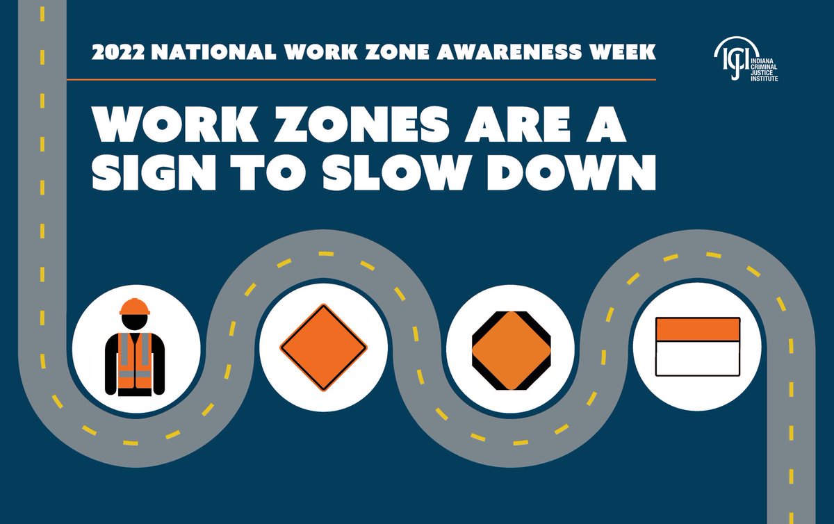IndianaCJI's tweet photo. Today kicks off National Work Zone Awareness Week. As the Crossroads of America, it’s important that we safeguard those who build, patrol and maintain our roads.
Remember to SLOW DOWN and PAY ATTENTION in work zones 🚧🦺
#SeeOrange | #SlowDown | #NWZAW https://t.co/SMesEnABAQ