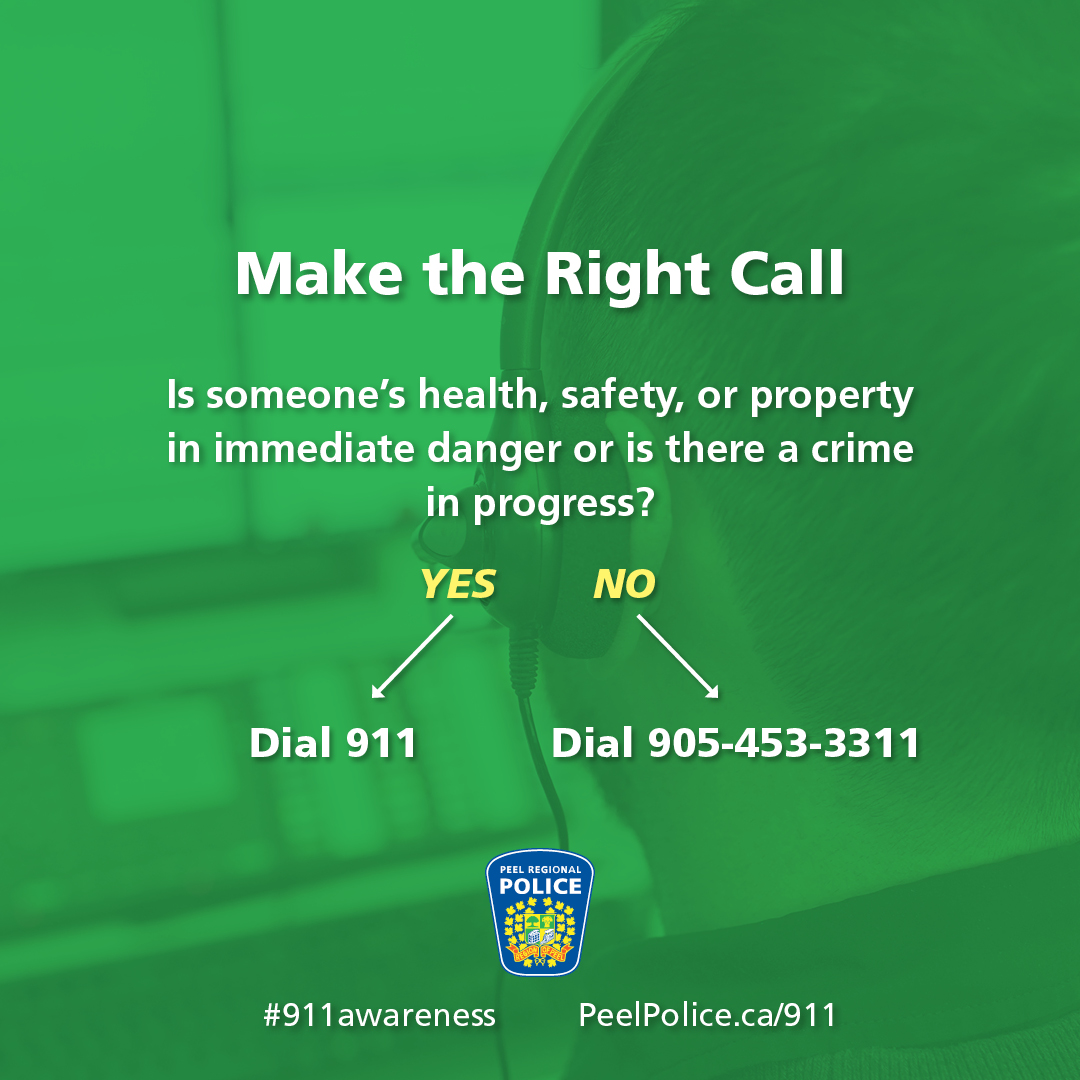 Peel Regional Police on Twitter "Dialing 911 helps you reach