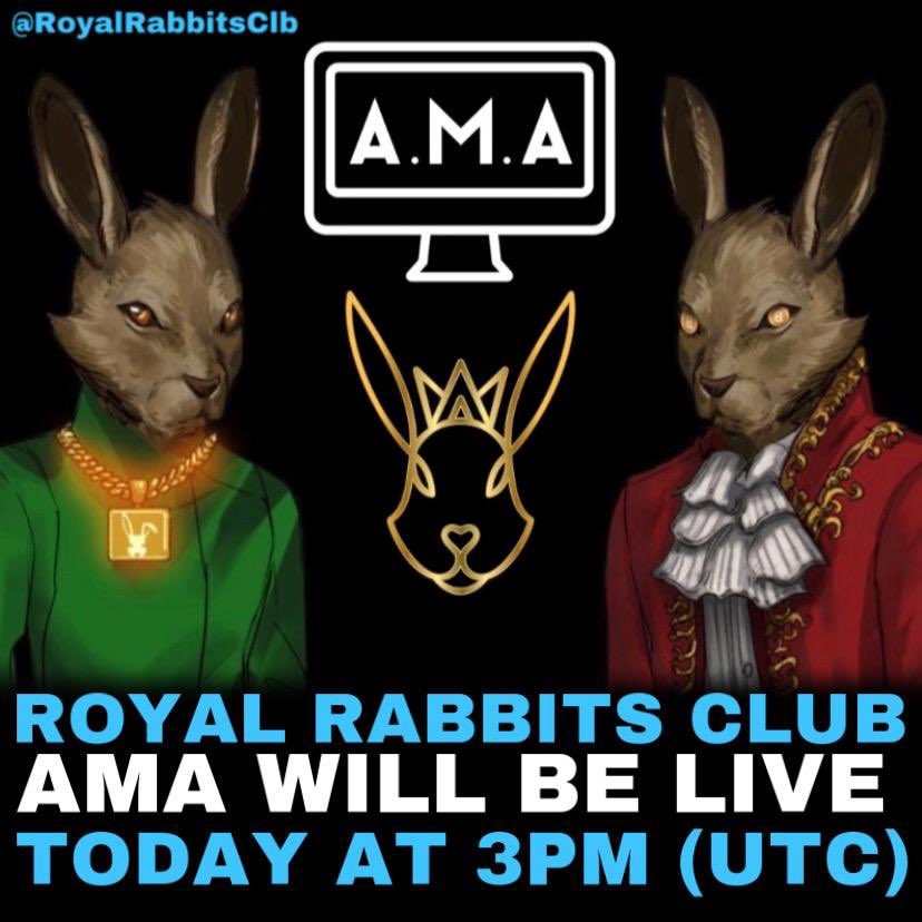RoyalRabbitsClb's tweet photo. Giveaway X2!! 
 We’re giving away $200 to 2 lucky winners! 

First giveaway:
1) Follow @RoyalRabbitsClb 
2) Retweet &amp; Like this post!
3) Tags lots of friends! The more you gave the better your chance

Second giveaway:
1. Join the AMA and ask a question! 

 https://t.co/OPycyffmIO https://t.co/v6W5D37UYu