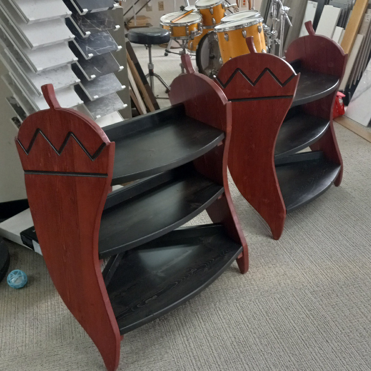 powerfulpep's tweet photo. Scaling up the pepper business. My buddy Dave is a master craftsman and it shows. Check out these product shelves he designed and built. #powerfulpepperco #custom #woodworking #shelves #smallbusiness #atlanta https://t.co/AAo16OHu6L