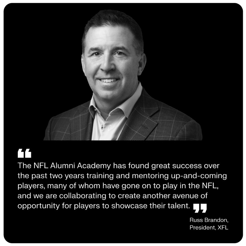 TheUFL's tweet photo. Today, we're announcing an exclusive partnership with @NFLA_Academy. Together, we will enhance the player ecosystem by extending player cycles and creating more opportunities for players to play professional football.

#XFL2023 🤝 #NFLAA