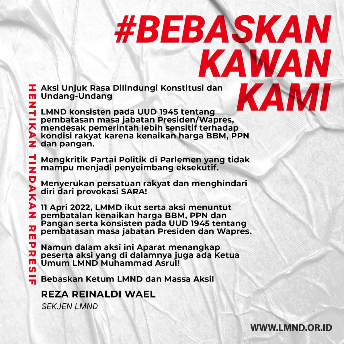 Arjunaswara2's tweet photo. #bebaskankawankani https://t.co/i2CvWGH4xx