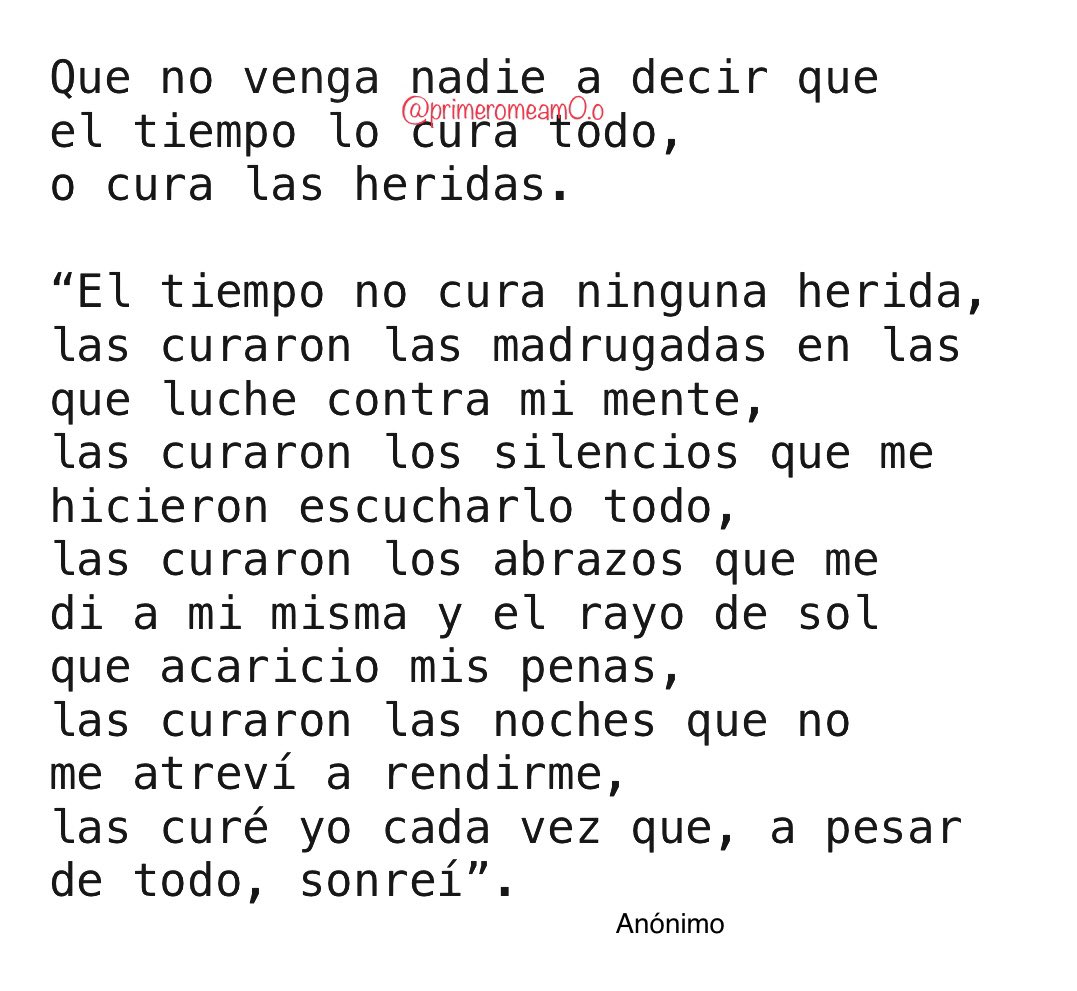 primeromeamo's tweet photo. Es falso y parte de la ideología romántica asumir que “el tiempo cura las heridas”. Las heridas las cura quien se hace cargo de ellas, quien las nombra para sanarlas y no herir a quien dice que ama. 

#abusonarcisista #abusopsicopático #narcisistasmaligno #psicópatasintegrados https://t.co/bnA40eOhw9