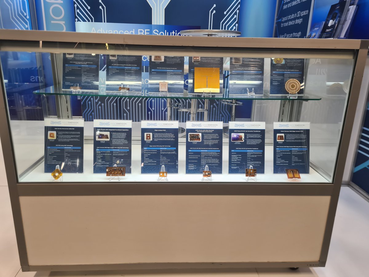 NanoDimensionX's tweet photo. We had a great time at #electroneX and enjoyed showcasing the possibilities that #AME can bring in electronics prototyping! If you want to learn more join our AME Academy session today from 1pm - 3pm at PCB East in person or via our virtual stream: https://t.co/JEFMB5Fuik https://t.co/p6kznMVDOI