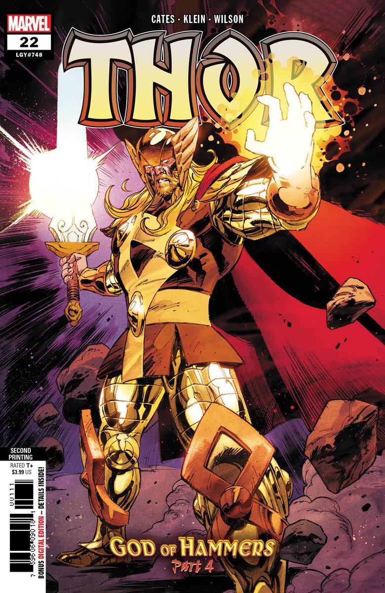 dano_cosmic's tweet photo. New ✨#MarvelCosmic✨ #comics this week for #NCBD (4/13/22)
✨
#Thor #22 2nd printing cover by #NicKlein
✨
W-#DonnyCates,A-#NicKlein
✨
#GodofHammers #Marvel #MarvelComics https://t.co/OoGJp4jQLC