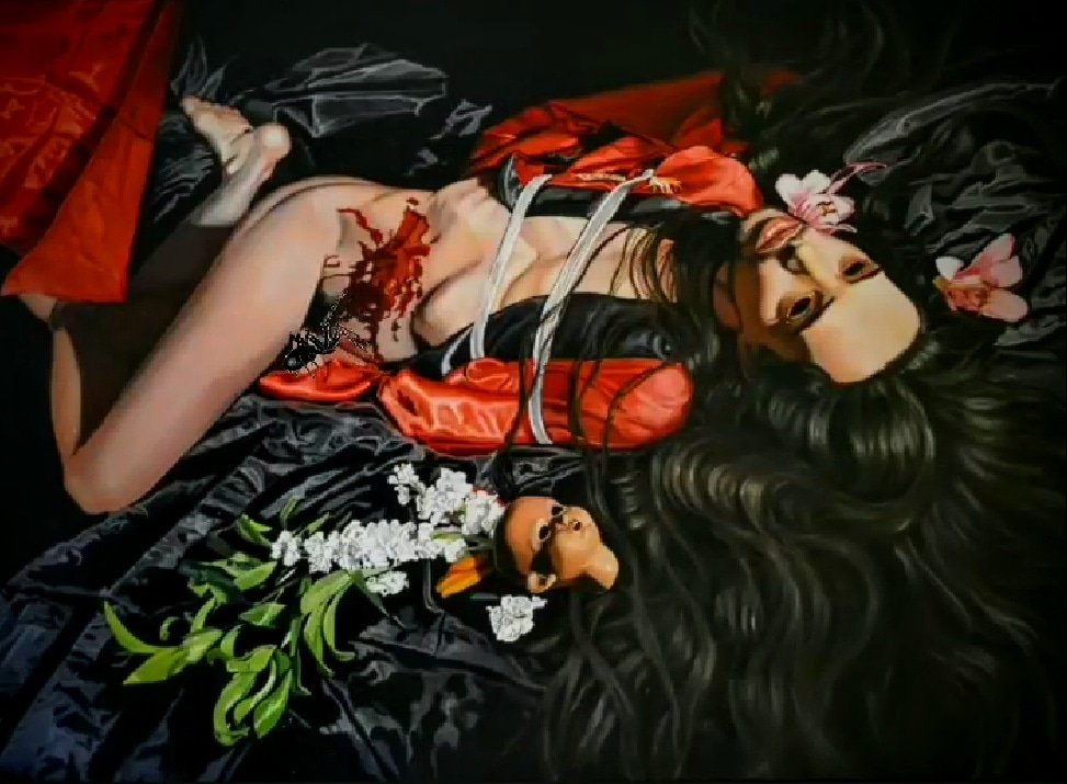 thaiszumblick's tweet photo. Belmo, óleo sobre tela, 2019/2022, 120 cm x 90 cm. Multi publicado. Cuadro accidente/Covid/depresión ...y aún así lo terminé.
Clasificado "fuera de moda" . mejor considerar el acto creativo como una victoria personal y transcendente para une
#noarte #portrait #cancel
#postaer https://t.co/9Eg2p1BMXx