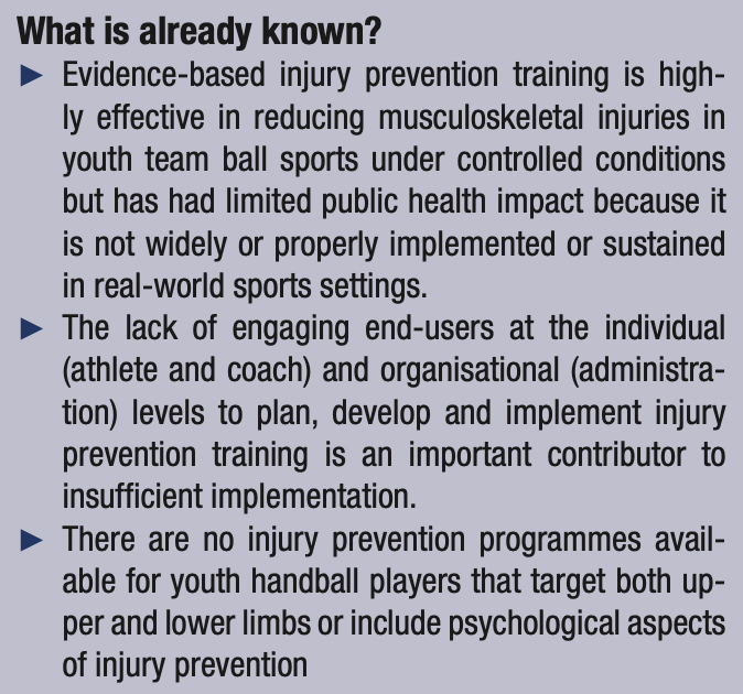 BMJOpenSEM's tweet photo. 🚨#NEW #QualitativeResearch!  

Cocreating injury prevention training for youth #handball players 🤾🏻‍♀️🤾🏻🤾🏻‍♂️

@EvaAgeberg @JennieLinnell @karina2511 @emmeadebo @AnneBenjaminse @MyklebustGrethe @Merete_Moller @UlrikaTranaeus

👉🏼https://t.co/8TfhkTtjiU 

#UnderTheSpotlight
#WeAreBOSEM https://t.co/UAF8L1mFVU