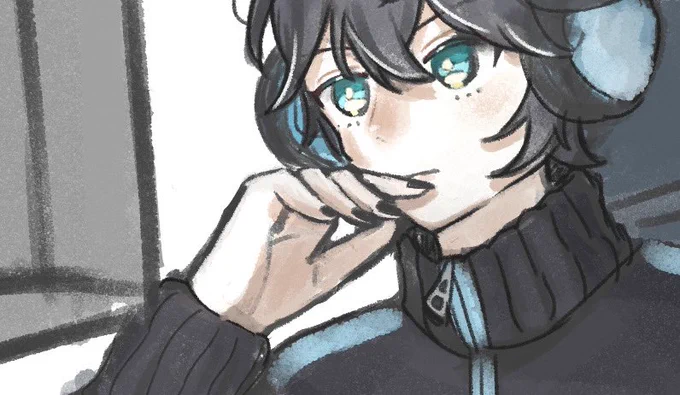 「ちゃんと描くタイプのラフ」をやろうとした結果これで良くね?になってくるやつ毎回やってるけど今回こそ綺麗に描きたい 