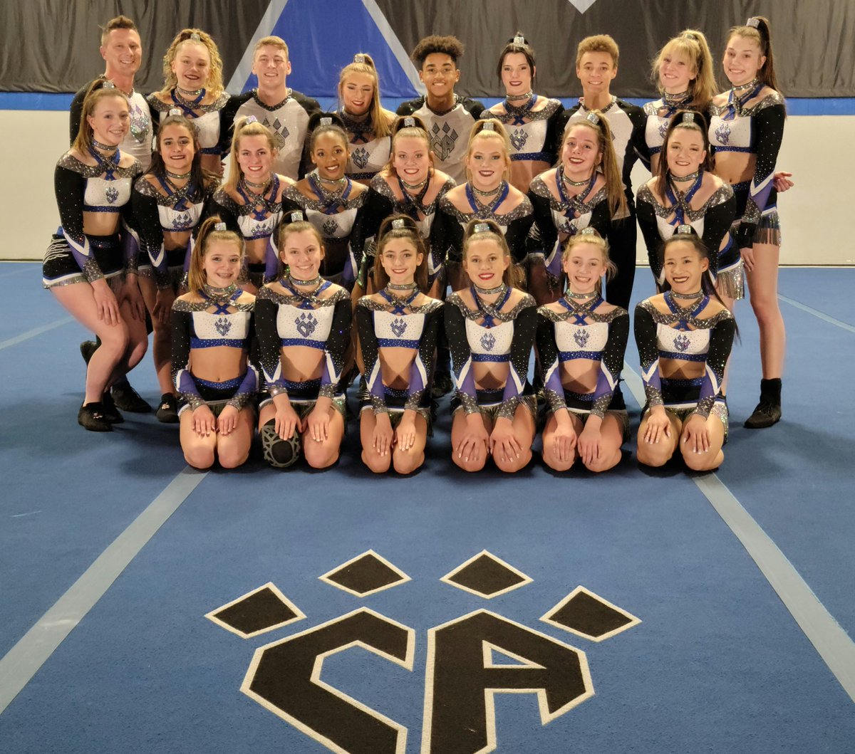 CA_Steelcats's tweet photo. Send Off Showcase Sunday in the books. Only 3 practices left until we ✈️ for #WaltDisneyWorld & 🌍. 13 days until we step in to #ESPNWWOS & take the Day 1 mat at #TheFieldHouse. CAn't wait to cross this finish line together. #bdbkis 💙🖤 https://t.co/sSKa3DzpmU