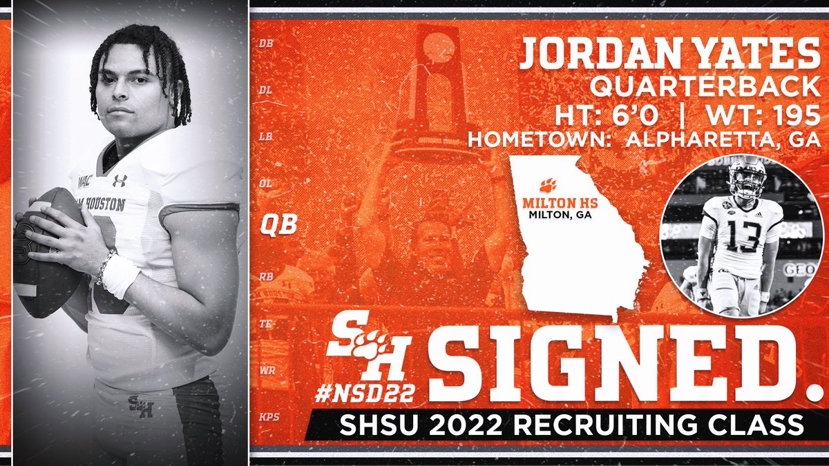 BearkatsFB's tweet photo. IT’S OFFICIAL! Welcome Jordan Yates (@jor_yates) to the Bearkat Family!

#EatEmUpKats  |  #KATS22  |  #NSD22 https://t.co/uTbgJzh7cl