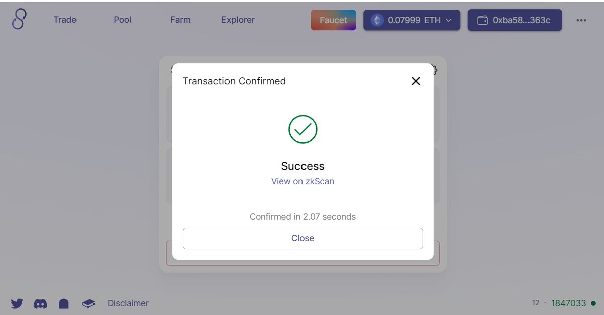 HonkyBang's tweet photo. @syncswap @syncswap Love this technology! Very fast and extremely easy!
0xba58f893eBc4a82E33A19Bf8E9c933a10714363c
https://t.co/aNsNAhKsD6
#Ethereum  #DEX  #Testnet #DeFi  #exchange #L222 #ZKRollups #zksync https://t.co/wEfzxTUVJn