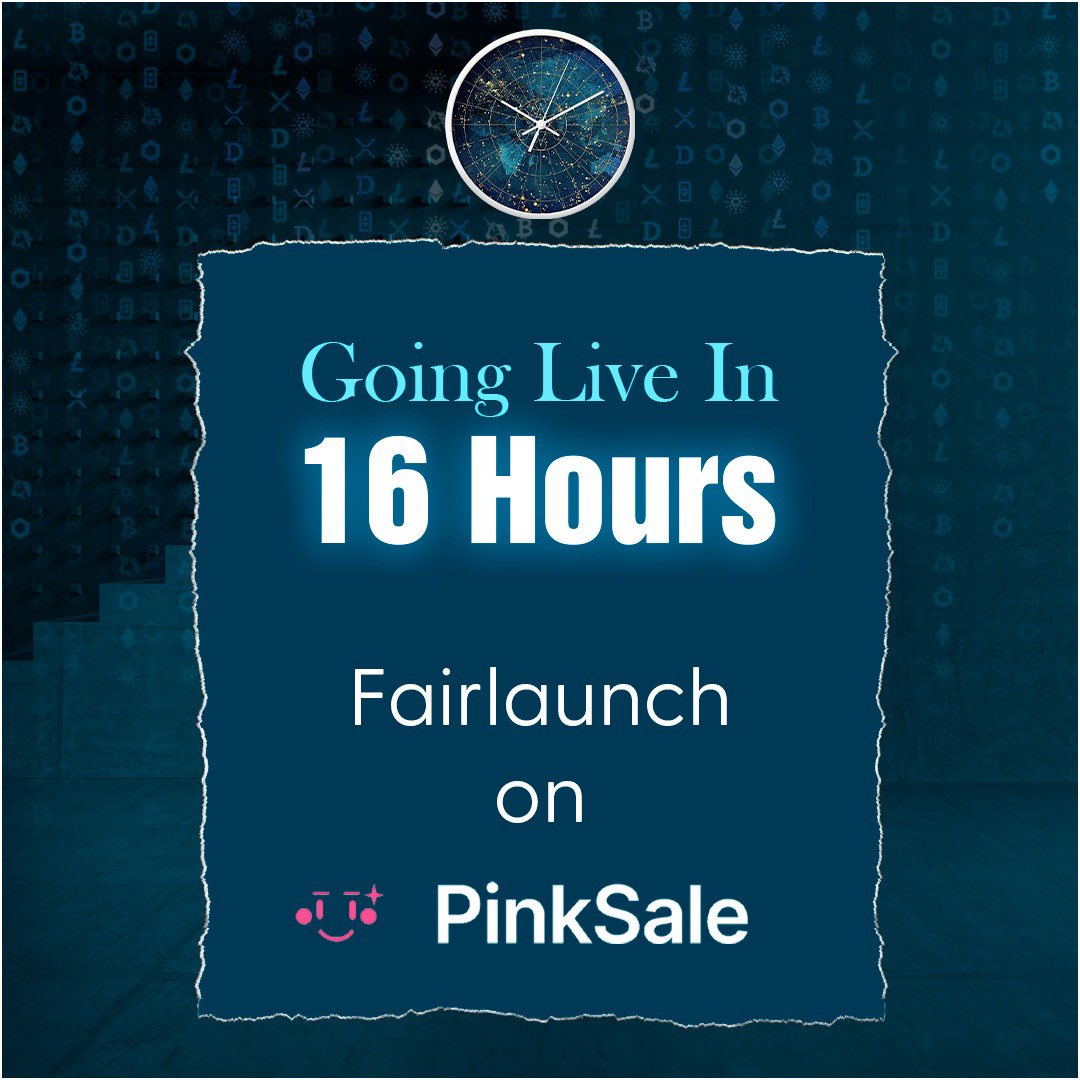 🚀Pinksale is here!!!
🚀Going LIVE in 16 Hours!!
<a href="/ChronoDao/">CHRONO DAO</a> 
⚡️Its a FAIR LAUNCH  on PINKSALE⚡️
.
.
.
.
.
#chronodao_ 
#live #pinksale #livestream #cryptocurrency #cryptolifestyle #cryptolive #crypto #cryptonews #cryptotrading #cryptoworld #cryptoinvestor