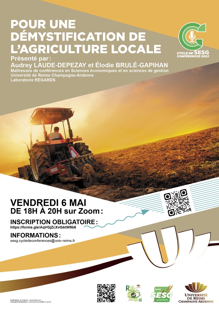 CycleDeConfURCA's tweet photo. Notre deuxième conférence aura lieu sur Zoom le vendredi 6 mai de 18h00 à 20h00 !!

L'inscription est obligatoire.
Vous pouvez dès maintenant vous inscrire en scannant le QR code sur l’affiche ou en cliquant sur le lien suivant : https://t.co/FFCJHrP9sS https://t.co/zge57BlsFZ