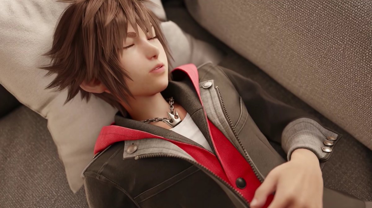 Okay, WHY is Sora always shown sleeping at least once in every numbered Kingdom Hearts CG cutscene (KH1, KH2, KH3, and KH4)? WHAT'S THE MEANING??🧐