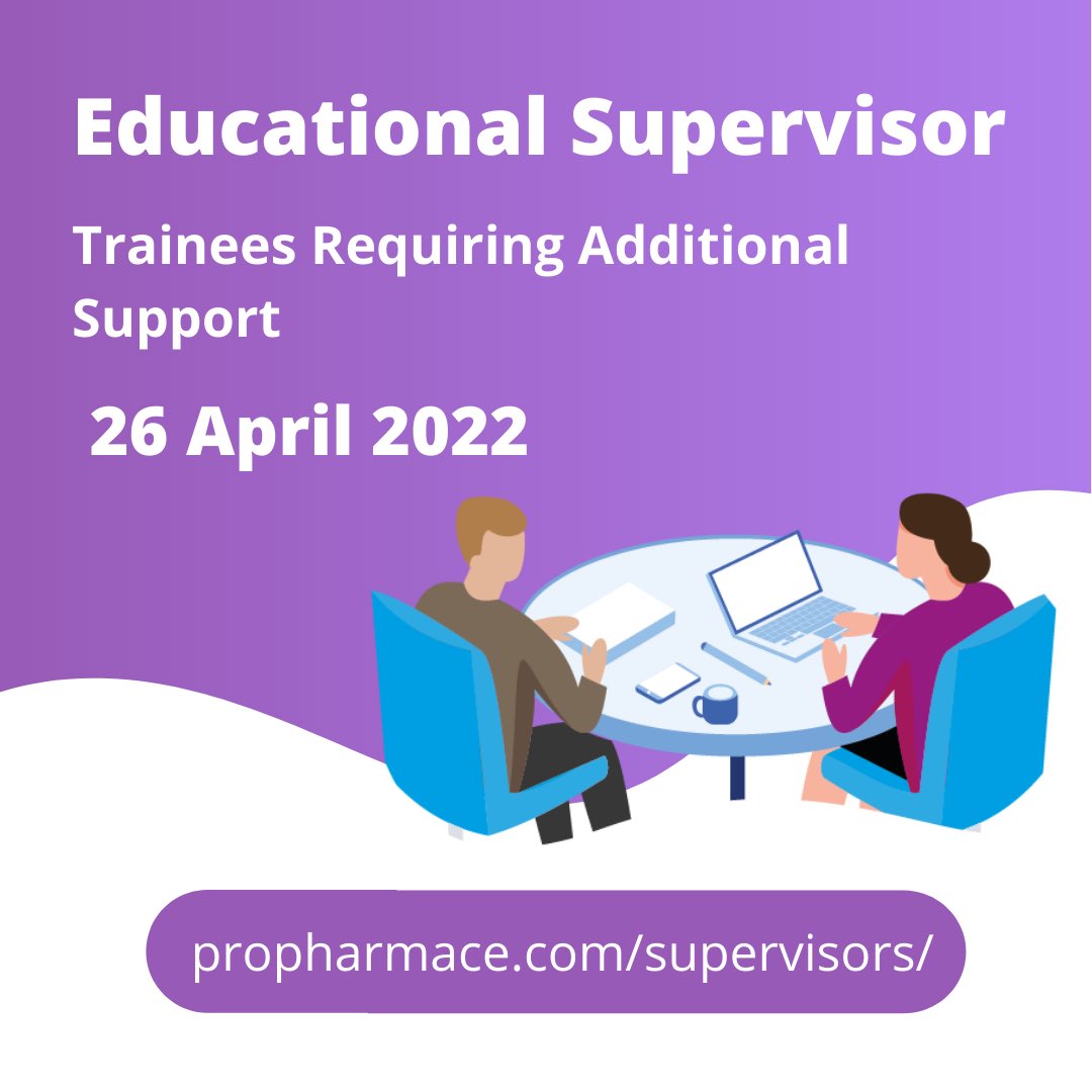 ProPharmace's tweet photo. Are you an educational supervisor? Do you know how to support trainees? 

Join us for the next live online training day where you can develop those skills, join peer discussions and learn from real case scenarios #prosupervision #designatedsupervisors 

➡️https://t.co/jGxMt6tfk2 https://t.co/A72pfJEvMU