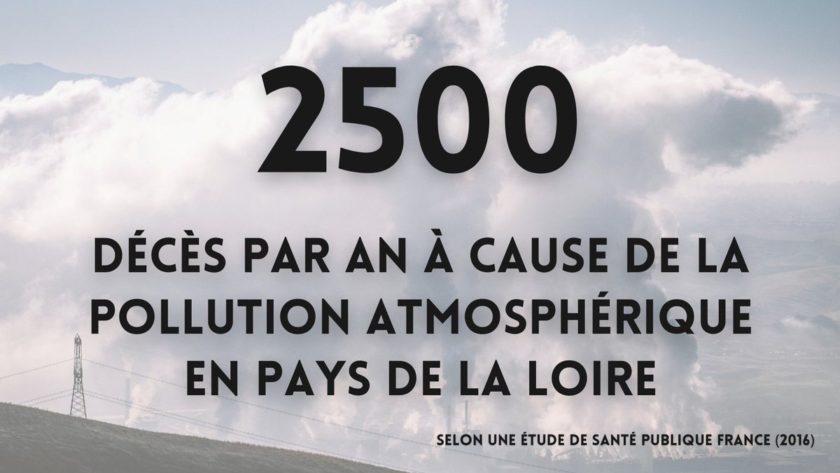 Ambass2D's tweet photo. La pollution atmosphérique est un enjeu majeur de santé-environnementale et publique.
🌳🏥🦧

En Pays de la Loire, 7% des personnes décédées en 2016 le seraient du fait de la pollution de l'air et notamment des PM2.5 (particules fines).😷
@airpl_org https://t.co/MfRUAIrYny