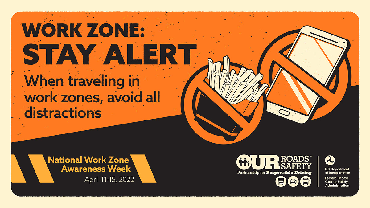 AgSafetyChic's tweet photo. On average, a #workzone crash occurs every 5.4 minutes. This week is National Work Zone Awareness Week. Take a moment to think about what you can do to keep our roads safe. 

#NWZAW #standdown4struckby #SafetyFirst #agsafety https://t.co/TX7556XBUN