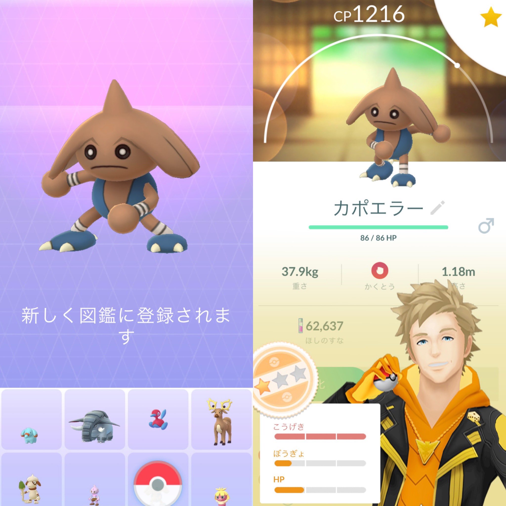 さいころ ポケモンgo ポケモンgoでカポエラーをゲット 新しく図鑑に登録されました ポケモンgo T Co Bl3zvhupvq Twitter