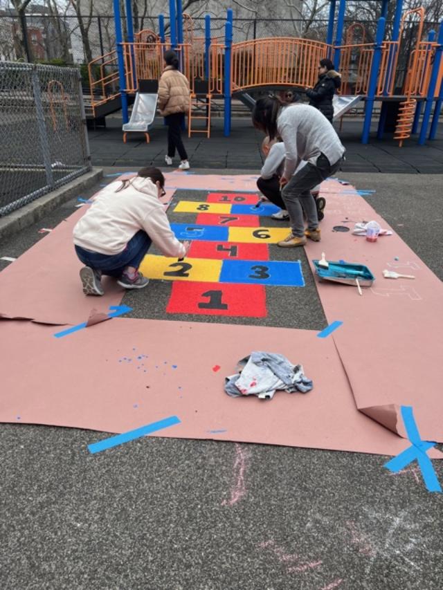 PS3351's tweet photo. Thank you New York Cares for sprucing up our "Early Childhood Wing" with fun games! https://t.co/kQmKvl7iPe