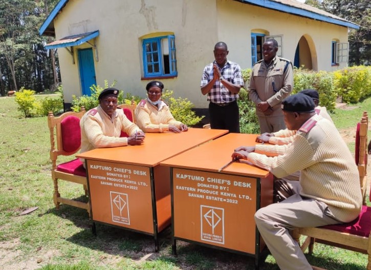 EPK_Limited's tweet photo. Eastern Produce Kenya (Savani Estate) donated office furniture to Kaptumo Location Chiefs' office to help enhance service delivery to the community.
#EasternProduceKenya #EPK #SDG12 #SDG17 #EasternProduceCSR https://t.co/vjQlUEj5S4