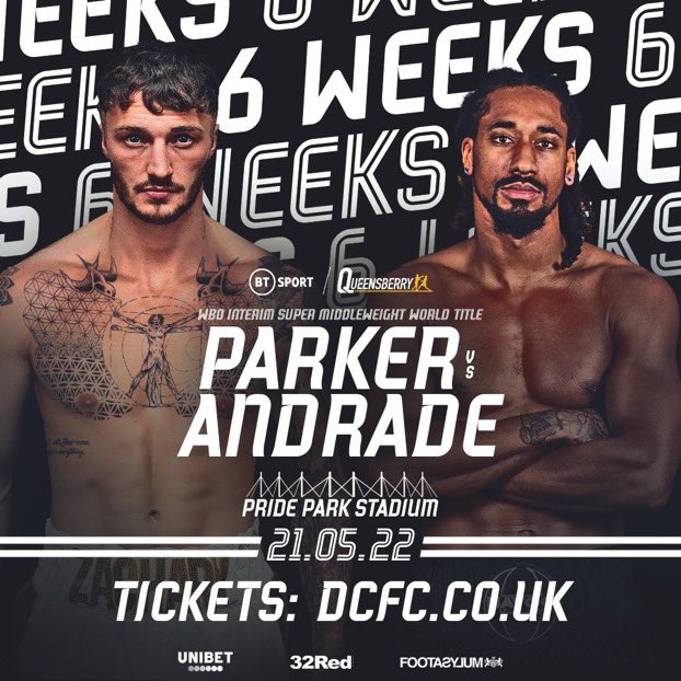 zachparkerboxer's tweet photo. 6 weeks to go baby!! Been told I will have tickets this week so thanks everyone for being patient 👊🏼🐏 
Tickets still available message @ZachTickets tickets are priced at:
£350 - Hospitality 
£250 - Ringside
£150 - Floor
£100 - floor
£75 - Tier
£55 - Tier https://t.co/MjxU5GWxPc