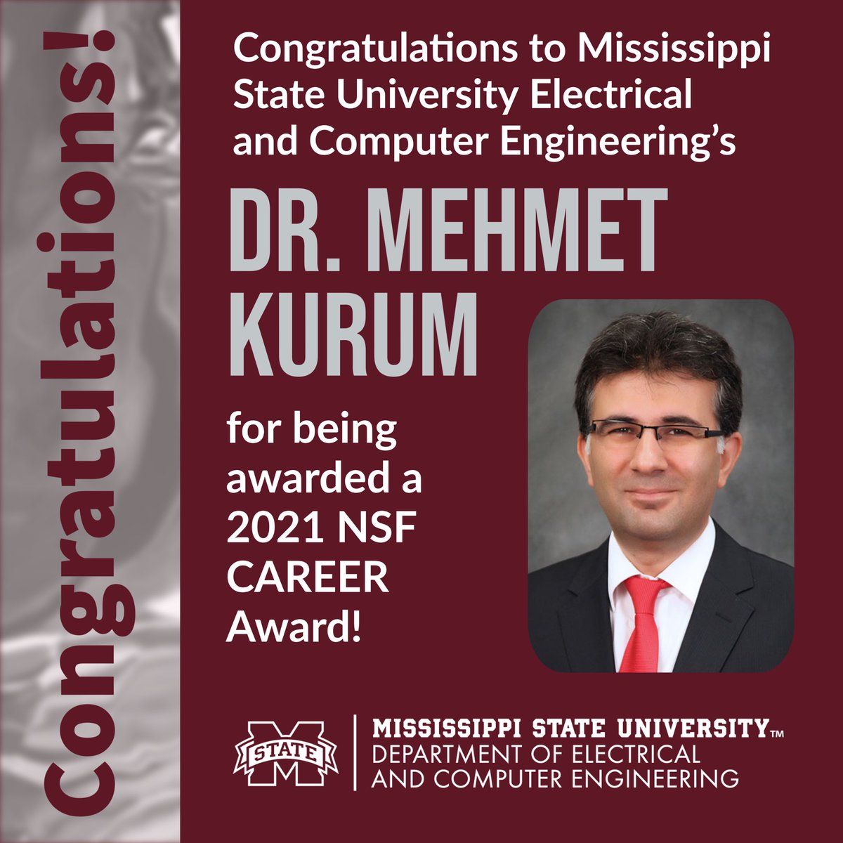 Congratulations to Dr. Kurum, 2021 NSF CAREER award!