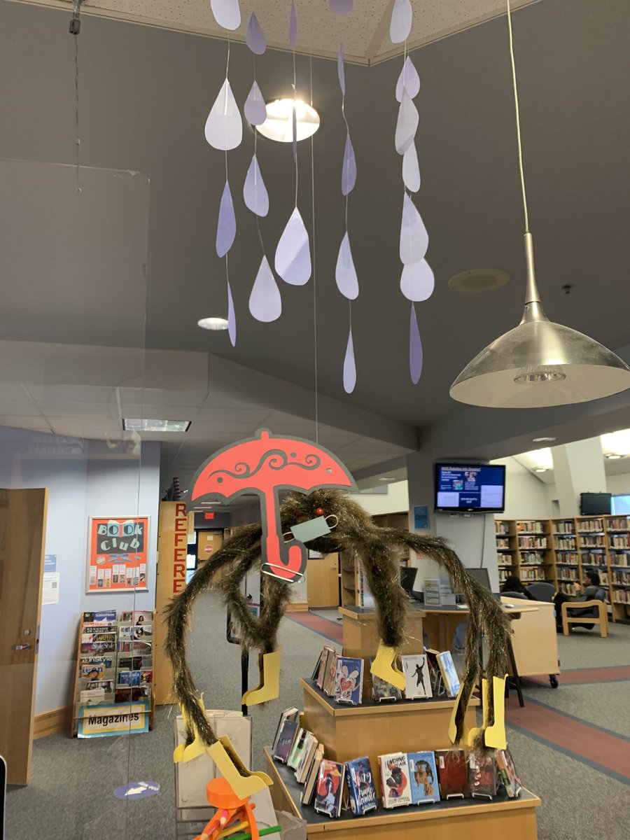 theNHSlibrary's tweet photo. Webster is enjoying April Showers at the #nhslib! https://t.co/Ef8CD9SsMk
