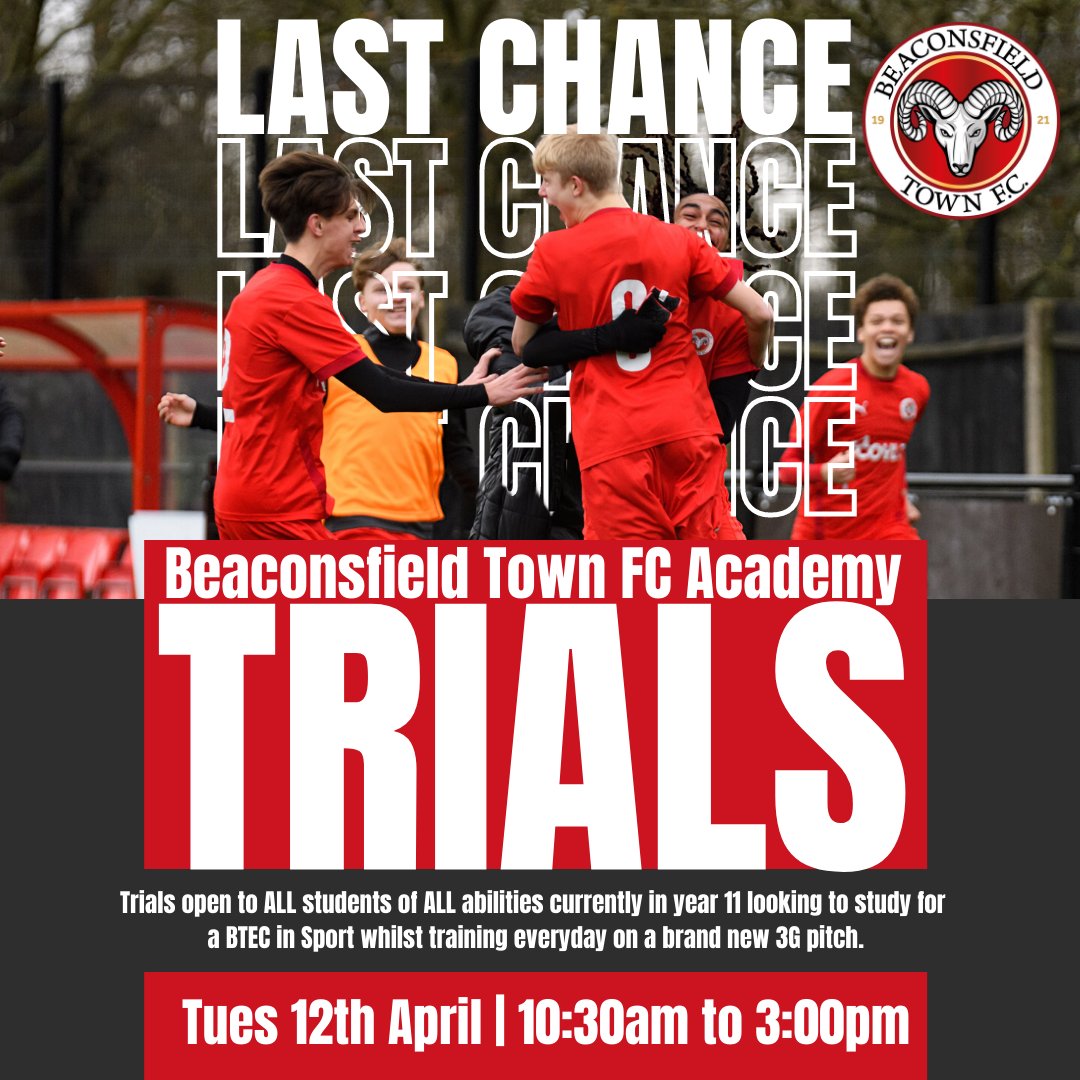 🚨LAST CHANCE TO BE HERE TOMORROW!🚨

Sign up is still open👇
eventbrite.co.uk/e/305024415237

If you are having any issues with signing up online, please still feel free to come along tomorrow as sign up can be completed at the door!🚪

#BTFC #YoungRams 🐏