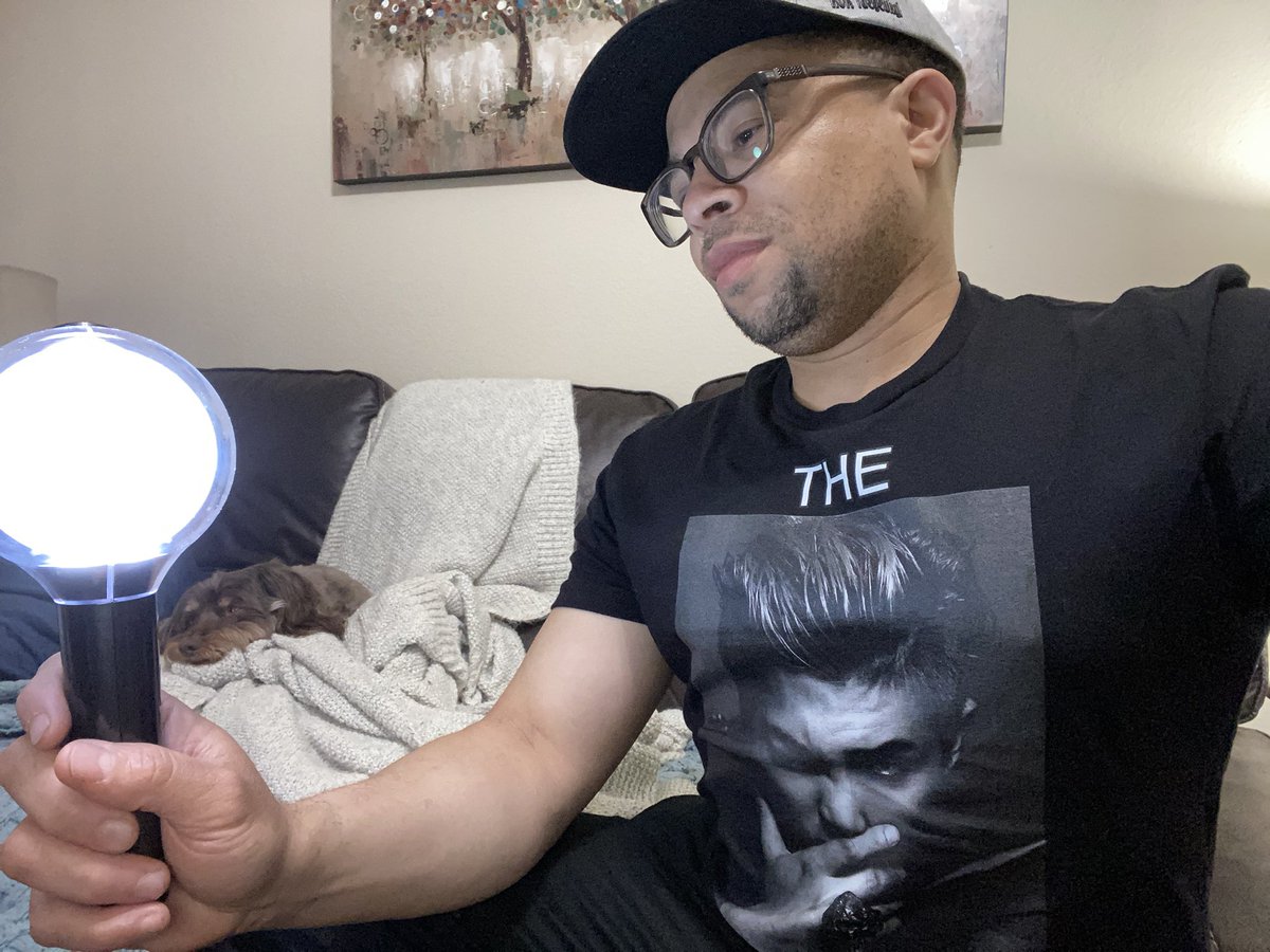 WhatchaGot2Say's tweet photo. My first ARMY bomb just arrived. 

I’m so happy FAM 😊 https://t.co/yOIV79wZ93