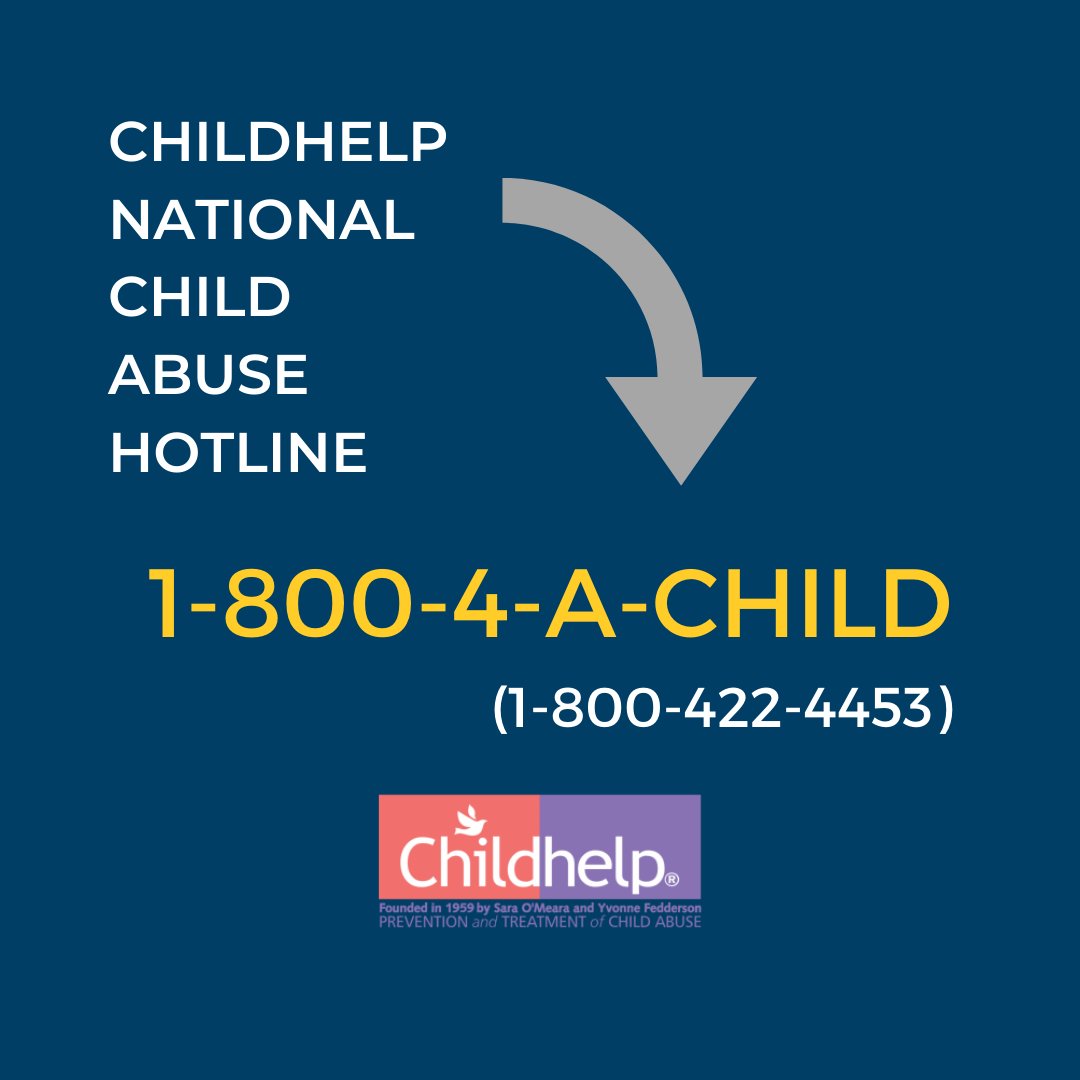 TheHND76's tweet photo. If you are the victim of abuse, or if you suspect child abuse, please call the National Child Abuse Hotline at 1-800-4-A-CHILD or visit their website at https://t.co/Mt1EGnPFjn https://t.co/V91jLw56Cf
