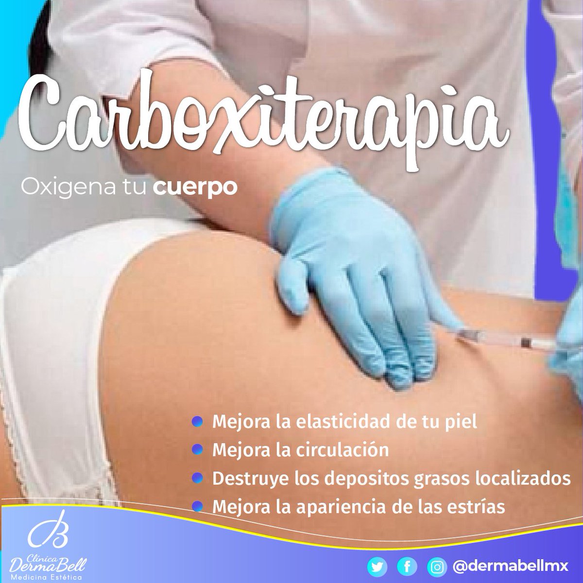 dermabellmx's tweet photo. La #carboxiterapia aprovecha los beneficios del dióxido de carbono (CO2) para mejorar la salud de nuestra piel, activando la circulación sanguínea y linfática de forma segura e indolora. 💉👩🏻‍⚕️

Solicita tu cita y conoce lo que #DermaBell puede hacer por ti. https://t.co/Q3vlnZoerH