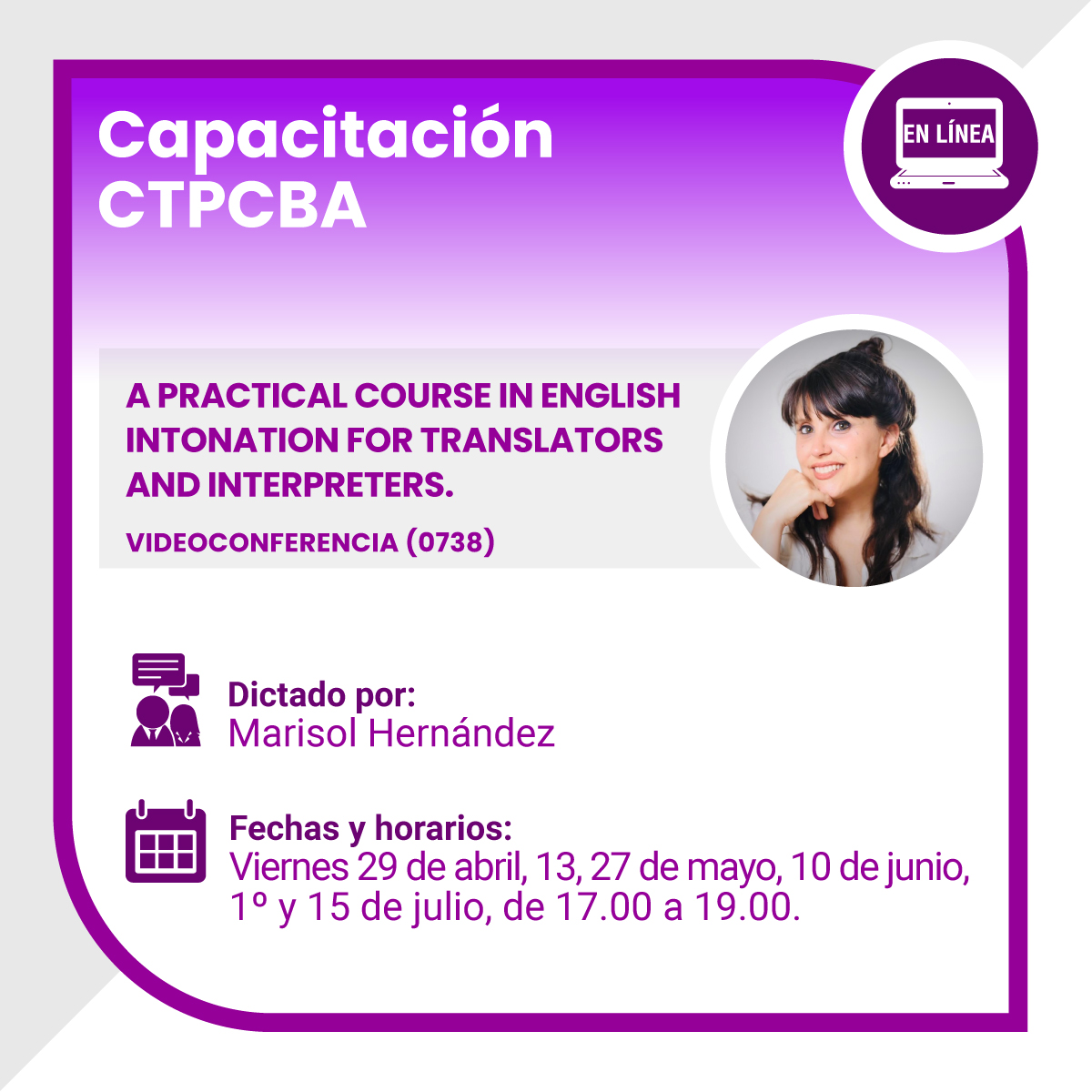 Los invitamos a inscribirse a estos cursos en línea que comienzan próximamente.
¡Los esperamos!
Enlace de inscripción en la biografía o en traductores.org.ar/capacitacion
Condiciones y métodos de inscripción: traductores.org.ar/capacitacion/c…
#capacitacion #cursosenlinea #cursosonline