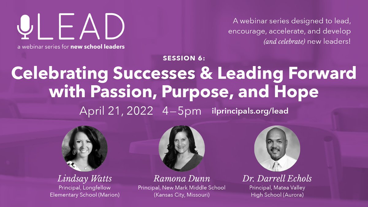 Join us for the next session of LEAD, a free webinar for new school leaders, Thursday, April 21 at 4pm. Featuring <a href="/LindsayWatts19/">Lindsay Watts</a> <a href="/RamonaDunn14/">Ramona Dunn</a> and <a href="/drechols13/">Darrell Echols</a> Moderated by <a href="/dkrausewb/">Dan Krause</a> and <a href="/dramydixon/">Amy Dixon</a> ow.ly/N85T50IGs0f #NewSchoolLEADers
