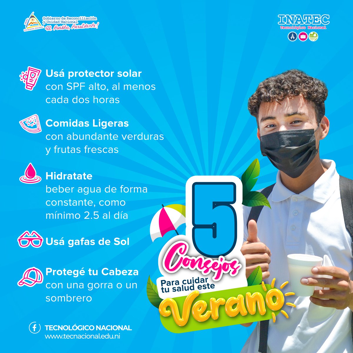 CTPedroAGranada's tweet photo. 5 consejos para cuidar tu salud este #VeranoSeguro2022 🏖🤗😁 https://t.co/X2YTIqz8u5