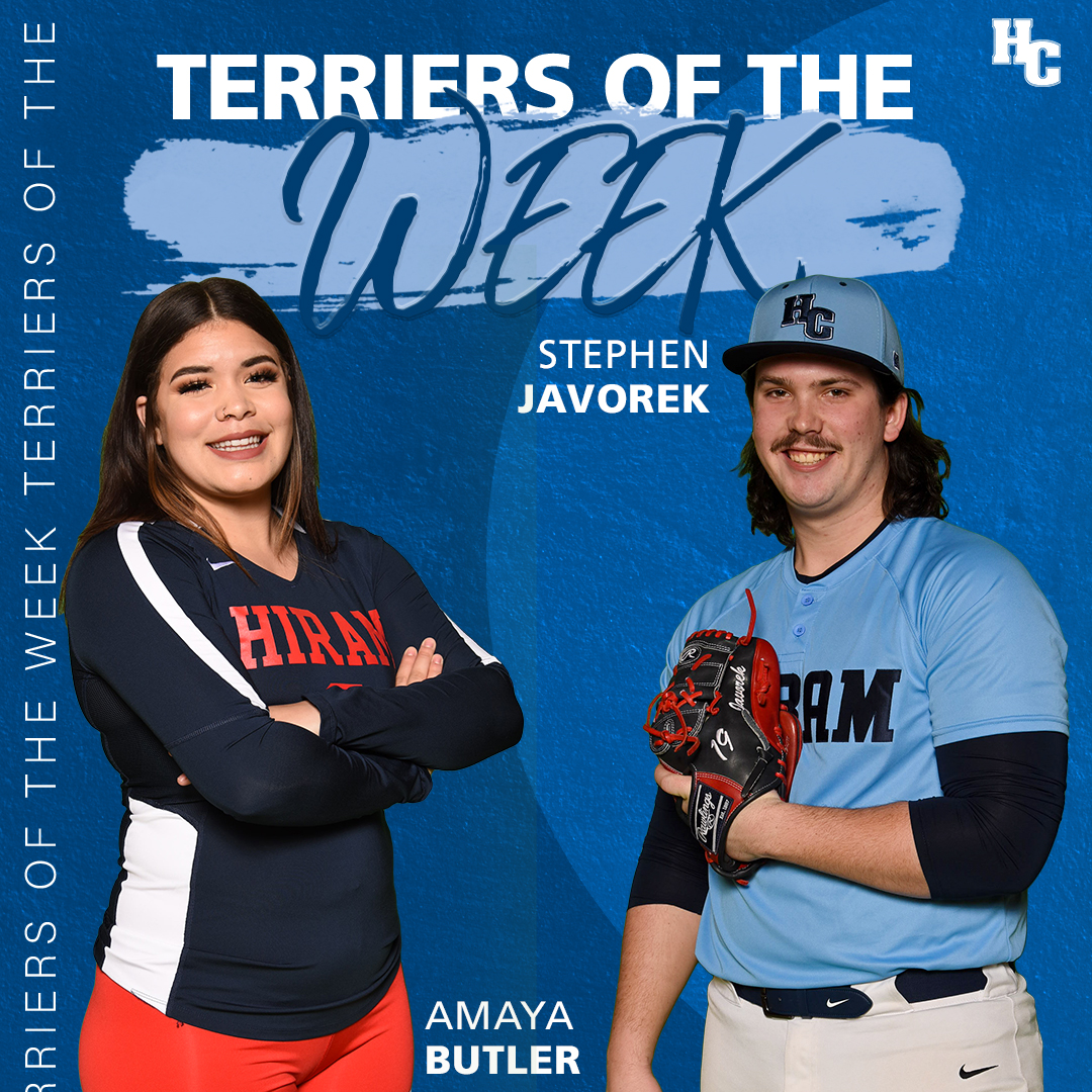 Hiram_Athletics's tweet photo. #TerrierNation, lets hear it for this week's #TerriersoftheWeek: @HiramCheerSTUNT junior Amaya Butler and @Hiram_Baseball junior Stephen Javorek ππ!!
For more on Butler and Javorek's performances this past week, visit https://t.co/TGiDKe27uc
#RingITπ https://t.co/7Gcx5XB1PG