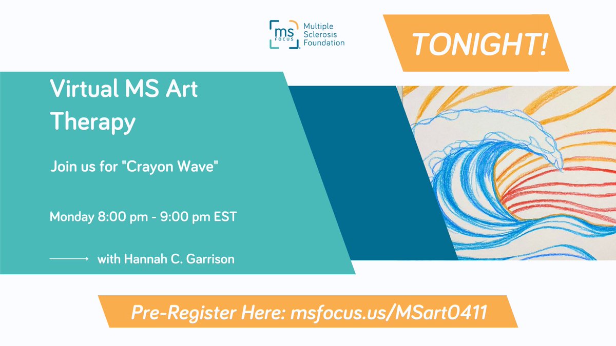 MS_Focus's tweet photo. At 8 pm EST, capture the spirit of sun and surf! Learn how to draw an abstracted wave w/ simple techniques.
You'll need crayons and paper for "Crayon Wave." We hope to see you there! https://t.co/4DljYB9CXF
#msfocus #msartist #mscommunity #mssupport #lifewithms #virtualartclass https://t.co/x5FTbbPuUN