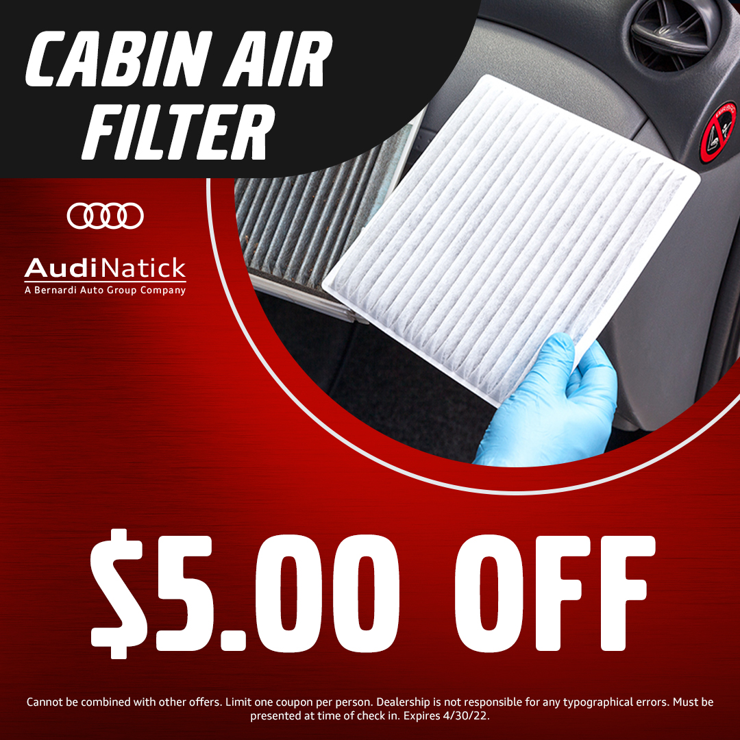 AudiNatick's tweet photo. ⚒️ Save money and bring your car in to have your Cabin Air Filter changed today at Audi Natick! https://t.co/pKJdpsPbZL