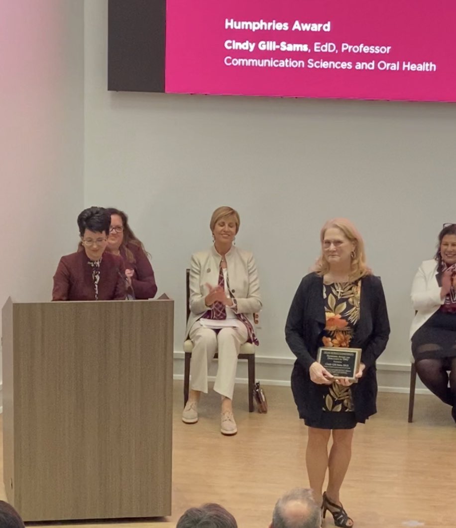 Congratulations to Dr. Cindy Gill-Sams, this year's recipient of the Humphries Award for Dedication to TWU. This award is presented to a TWU faculty member who has, through her loyalty and actions, proved to be a model to all and a treasure to TWU. #PioneerProud she is ours!