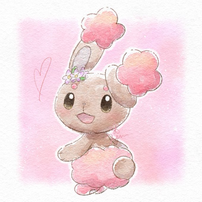 花飾りミミロルちゃん🌸💗
#Pokemon 