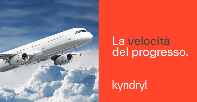 Kyndryl's tweet photo. Collaboriamo con le cinque principali compagnie aeree del mondo per alimentare i loro sistemi tecnologici nel cloud. #TheHeartofProgress